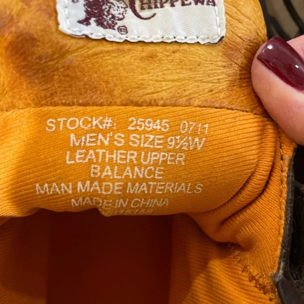 Chippewa Brown Leather Waterproof Work Boots